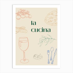 La Cucina Kitchen Poster Art Print