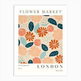 Flower Market London Art Print