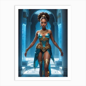 Beautiful And Sexy African American Princess 5 Art Print