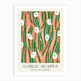 Marche Aux Legumes Garlic Scapes Summer Illustration 3 Art Print