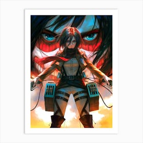 Mikasa Ackerman Attack On Titan 2 Art Print