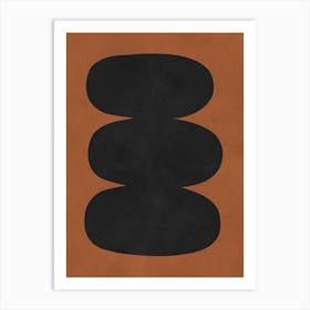 Brown geometric art 4 Art Print