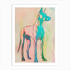 Dog Watercolour Silhouette Art Print