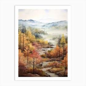 Autumn Forest Landscape The Ozark National Forest Art Print