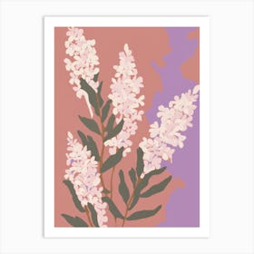 Lavender Flower Big Bold Illustration 1 Art Print