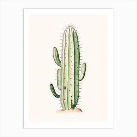 Ladyfinger Cactus Marker Art 3 Art Print