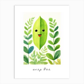 Friendly Kids Snap Pea Poster Art Print