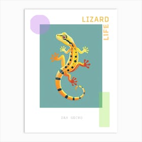 Day Gecko Abstract Modern Illustration 3 Poster Art Print