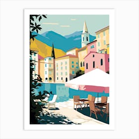 Kotor, Montenegro, Flat Pastels Tones Illustration 4 Art Print