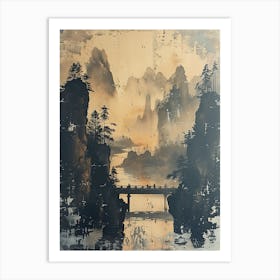 Antique Chinese Landscape Painting 10 Art Print