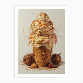 Ice Cream Cone 42 Art Print