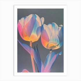 Iridescent Flower Tulip 8 Art Print