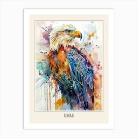 Eagle Colourful Watercolour 2 Poster Art Print