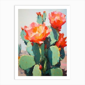 Cactus Painting Opuntia Fragilis 4 Art Print