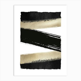 Black And White Abstract Painting 14 Art Print