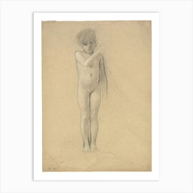 Nude Of A Girl, Gustav Klimt Art Print
