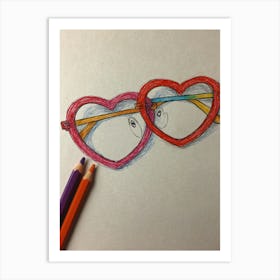 Heart Shaped Glasses Art Print