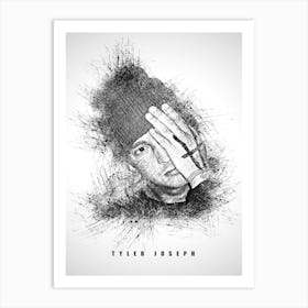 Tyler Joseph Rapper Sketch Art Print