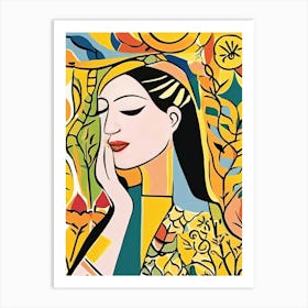 Woman In Yellow Art Print