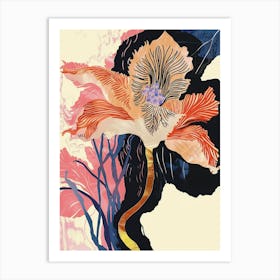 Colourful Flower Illustration Hydrangea 3 Art Print