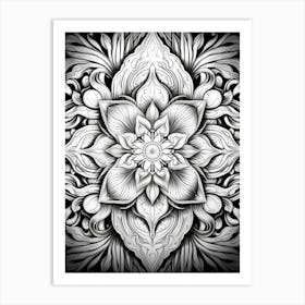 Symmetrical Mandalas Geometric Illustration 29 Art Print