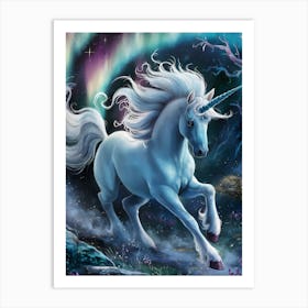 Unicorn In The Forest 2 Art Print