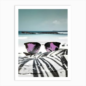 Sunglasses On The Beach Art Print