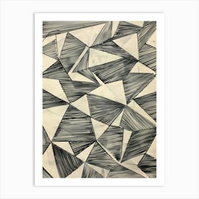 'Black And White Triangles' 1 Art Print