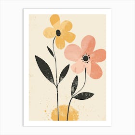 Accra Flower Market Boho Minimalist Style 1 Art Print