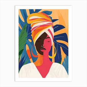 African Woman With Turban 18 Art Print