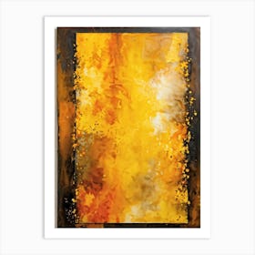 Abstract Watercolor Painting Captures The Essence Of Autumn With Splashes Of Bright Yellow Brillian (2) Art Print