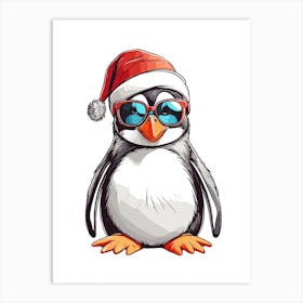 Christmas Penguin Art Print