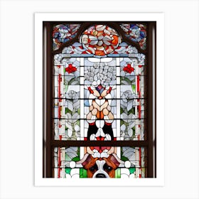 Boxer Stained Glass Window Art Print