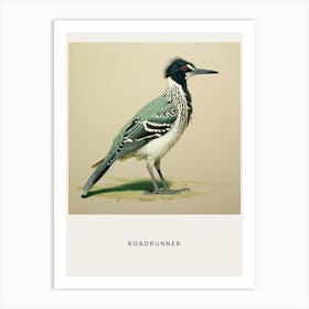 Ohara Koson Inspired Bird Painting Roadrunner 4 Poster Art Print