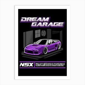 Honda NSX Purple Art Print