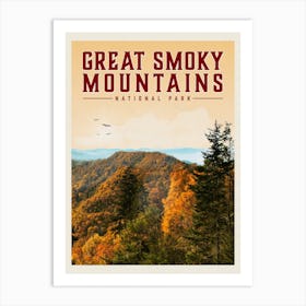 Great Smoky Mountains Travel Poster Art Print