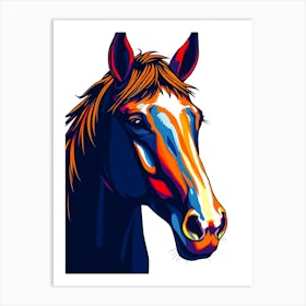 Horse Color Portrait Art Print