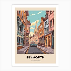 Devon Vintage Travel Poster Plymouth 2 Art Print