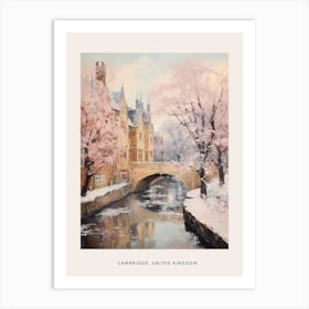 Dreamy Winter Painting Poster Cambridge United Kingdom 3 Art Print