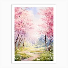 Beautiful Watercolor Cherry Blossom 8 Art Print