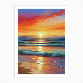 210.Golden sunset,San Francisco,USA. Art Print