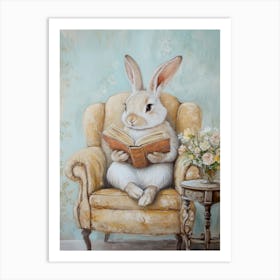 Rabbit Reading A Book Art Print