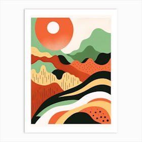 Vintage Vortex; Abstract Risograph Fusion Art Print