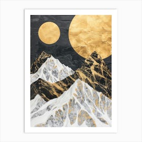 Gold Mountains Art Print