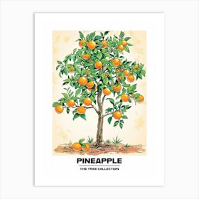 Pineapple Tree Storybook Illustration 1 Poster Art Print