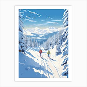 Big Sky Resort   Montana Usa, Ski Resort Illustration 2 Art Print