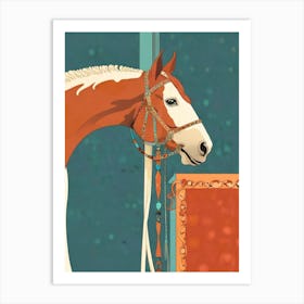 Horse With Bridle Art Print