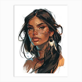 Native American Girl Art Print