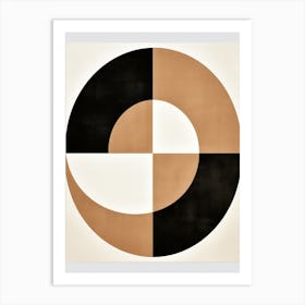 Beige Geometric Duesseldorf Dynamics Art Print