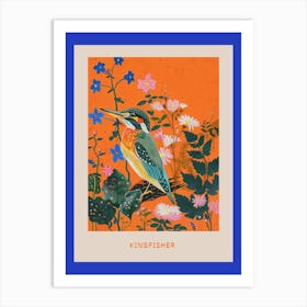 Spring Birds Poster Kingfisher 3 Art Print